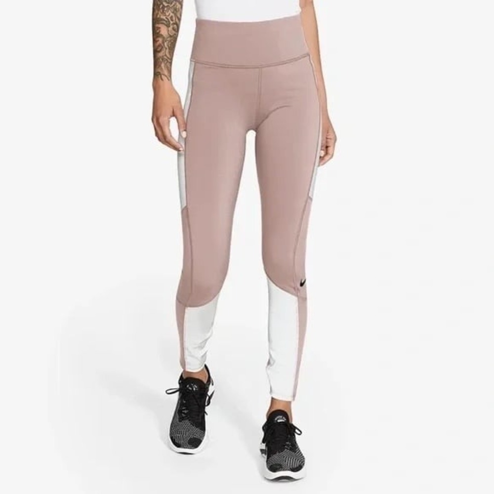 Nike, Running Division Leggings, Mauve Pink, Medium